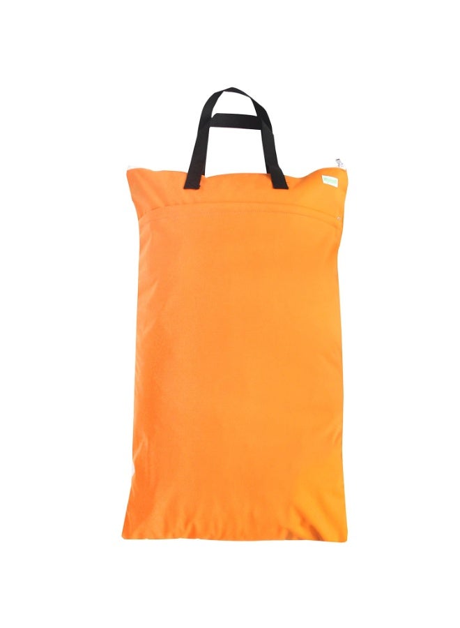 wegreeco Reusable Hanging Wet Dry Cloth Diaper Bag (Orange, Fox) - Image 4