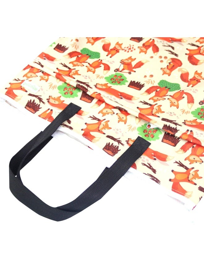 wegreeco Reusable Hanging Wet Dry Cloth Diaper Bag (Orange, Fox) - Image 3