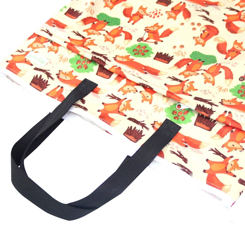 wegreeco Reusable Hanging Wet Dry Cloth Diaper Bag (Orange, Fox) - Image 4