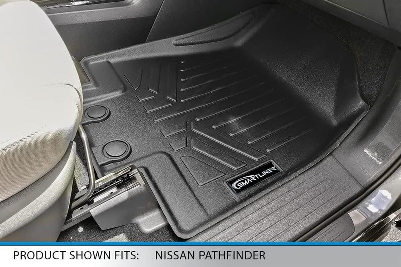 SMARTLINER Custom Fit Floor Mats and Cargo Liner Set for 2022-2023 Nissan Pathfinder (7 Passenger Models) - Image 3