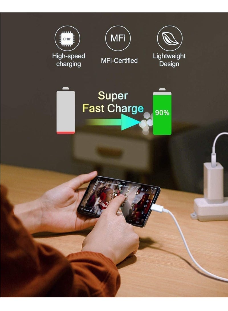 DUSALA Charger Lightning to USB Cable Compatible iPhone 13,Pro,max-12,pro,max-11,pro,max- XSMAX, XR, 8,plus  7,plus ,6plus,6s, iPad Pro,Air,Mini,iPod Touch - Image 4