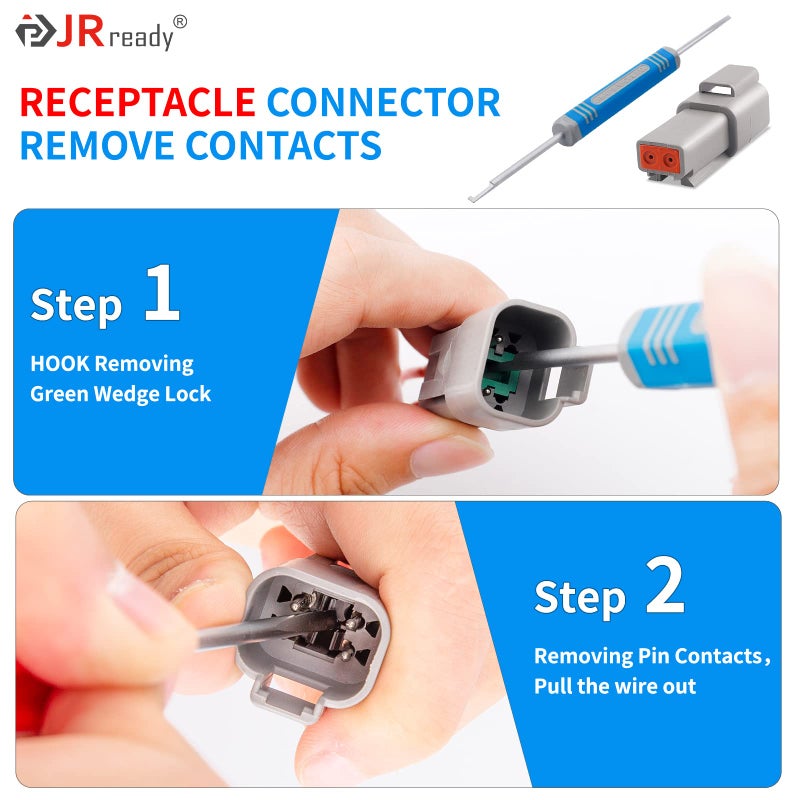 JRready DRK-RT1B Deutsch Pin Removal Tool, Pin Socket Contact/Wedgelock Removal Tool, Suitable for Deutsch DT, DTM, DTV, DRB, DRCP and Strike Connectors - Image 5