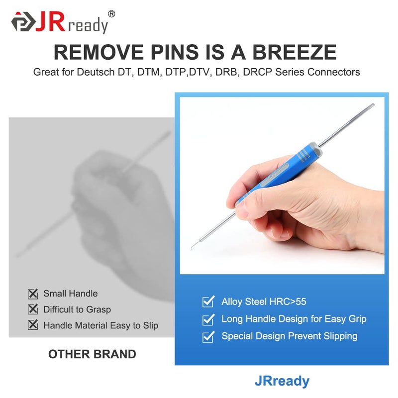 JRready DRK-RT1B Deutsch Pin Removal Tool, Pin Socket Contact/Wedgelock Removal Tool, Suitable for Deutsch DT, DTM, DTV, DRB, DRCP and Strike Connectors - Image 2