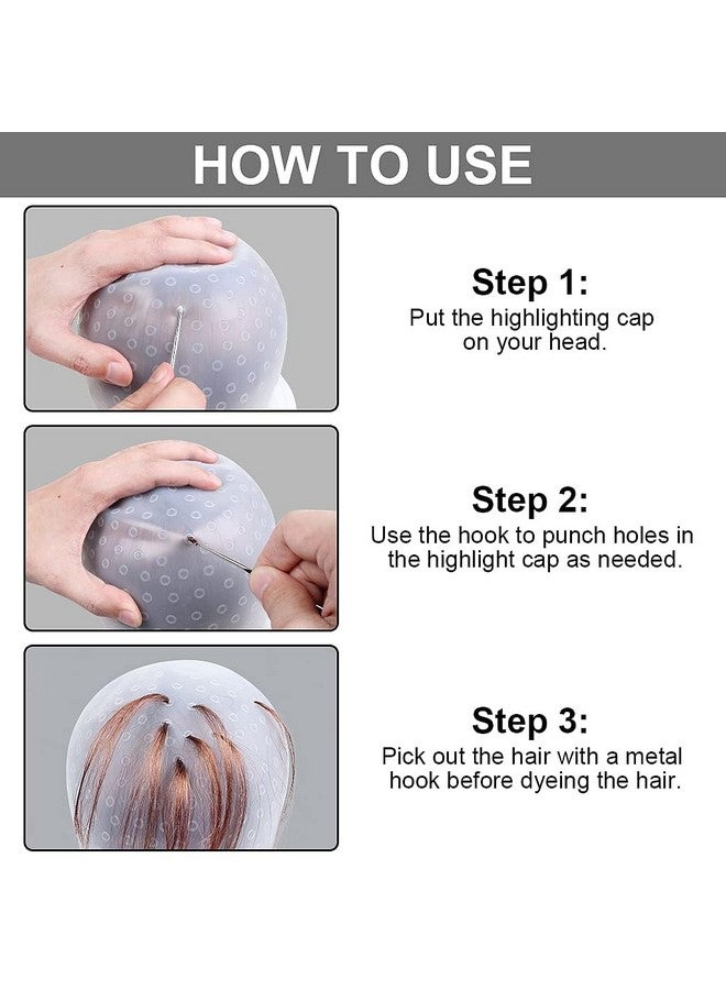 EWINEVER Ewin 1 PCS Professional Reusable Hair Coloring Highlighting Cap & Hook Hair Salon - Image 5