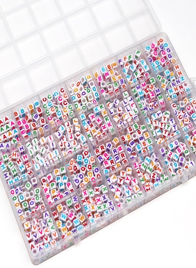 MELIUS Acrylic Square Letter Beads, 1120Pcs 6x6mm in Alphabetical Order A-Z Colorful Letter Beads with Numbers Beads for Jewelry Making, DIY Bracelets, Key Chains (6x6mm, Multicolored) - Image 5