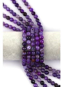 Güneş Avm Gunes Avm Purple Agate Natural Stone Series 8 mm Faceted Sphere Cut 