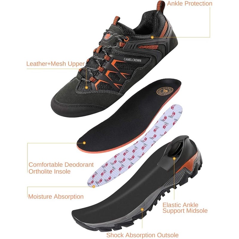 CAMEL CROWN Hiking Shoes Men Breathable Non-Slip Sneakers Lightweight Low Top for Outdoor Trailing Trekking Walking - Image 3