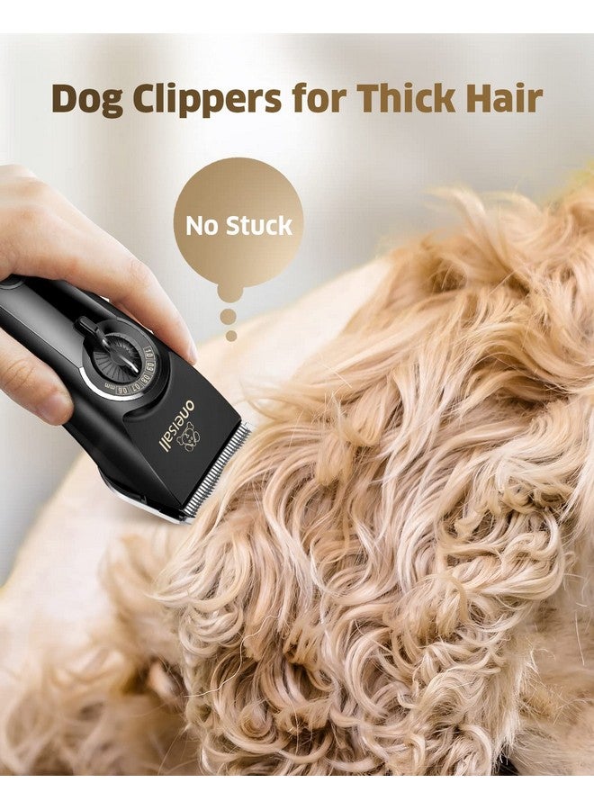 أوني سال ماكينة قص شعر الكلاب oneisall للعناية بالشعر الكثيف والمجعد، منخفضة الضوضاء، مجموعة العناية بالكلاب شديدة التحمل مع شفرات معدنية قابلة للفصل - Image 2