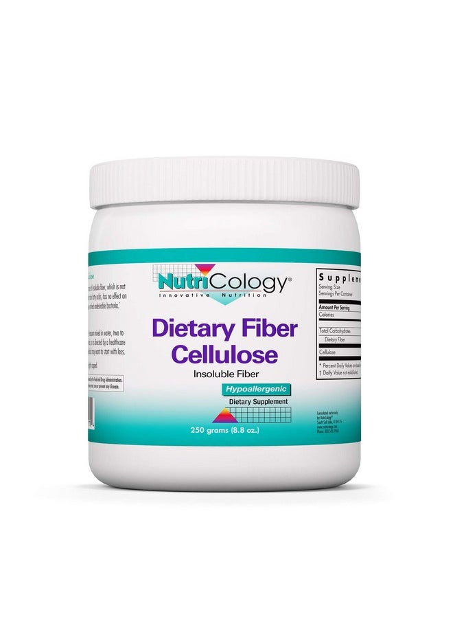 Nutricology - Dietary Fiber Cellulose Powder Insoluble Fiber Colon Health 250 Grams (8.8 Oz) - Image 1