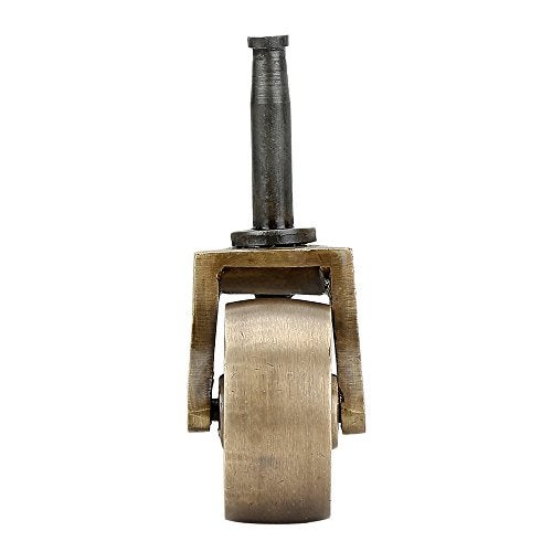 A29 Set of 4 Solid Brass Swivel Caster Heavy Duty & Safe for All Floors Perfect Replacement for Floor Mat Polished Brass Finish Wheels for Chairs/Tables/Furniture - Image 3