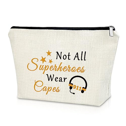 Sazuwu 911 Dispatcher Gifts Makeup Bag Dispatcher Appreciation Gifts 911 Dispatcher Retirement Gifts 911 Operator Gifts Dispatcher Thank You Gifts Cosmetic Bag Dispatcher Gift Emt Emergency Dispatcher - Image 1