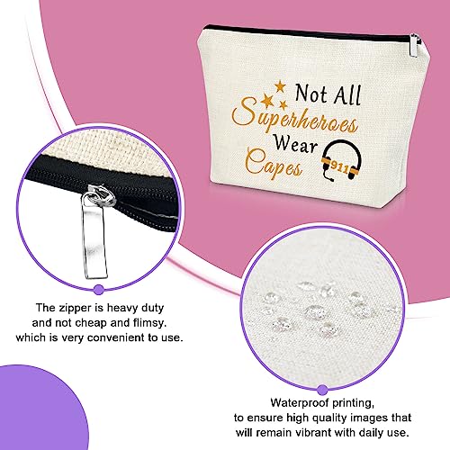 Sazuwu 911 Dispatcher Gifts Makeup Bag Dispatcher Appreciation Gifts 911 Dispatcher Retirement Gifts 911 Operator Gifts Dispatcher Thank You Gifts Cosmetic Bag Dispatcher Gift Emt Emergency Dispatcher - Image 3