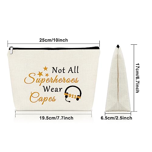 Sazuwu 911 Dispatcher Gifts Makeup Bag Dispatcher Appreciation Gifts 911 Dispatcher Retirement Gifts 911 Operator Gifts Dispatcher Thank You Gifts Cosmetic Bag Dispatcher Gift Emt Emergency Dispatcher - Image 2