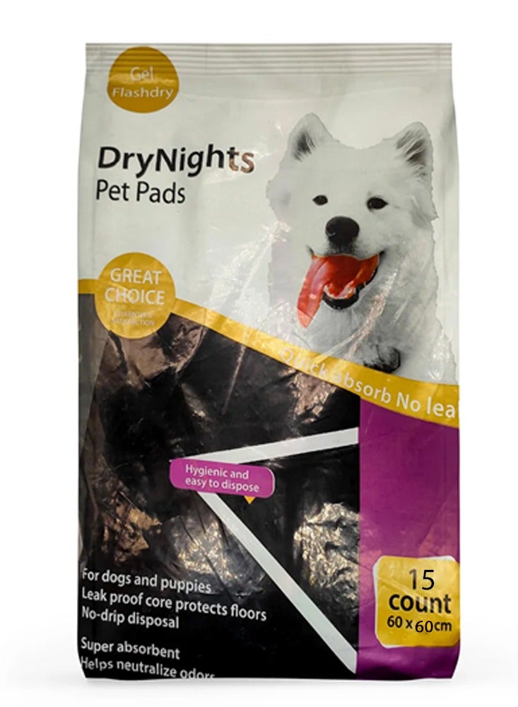 فوط جافة للحيوانات الأليفة مقاس 60*60، 15 قطعة