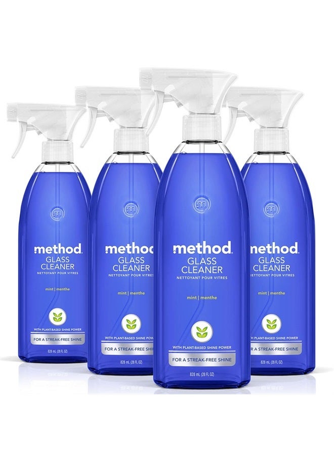 Method Glass Cleaner, Mint, 28 Ounce, 4 Pack, Packaging May Vary  - Image 1