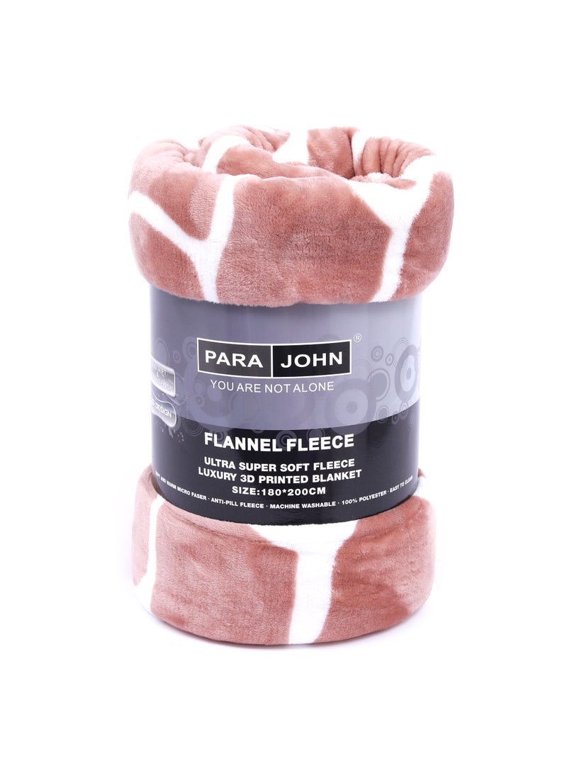 بطانية فليس Para John – بطانية ناعمة من المايكروفايبر والبوليستر مقاس 180×200 سم قابلة للغسل في الغسالة