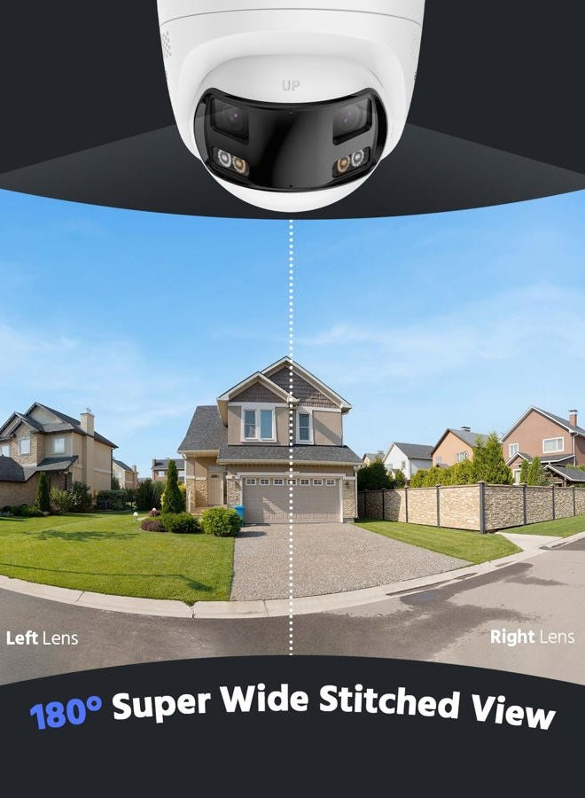 ANNKE FCD800 PoE Security Camera Outdoor with Dual Lens 180° Filed of View, 8MP IP Surveillance Camera Support Color Night Vision, Person/Vehicle Detection, Two-Way Talk, Built-in SD Card Slot - Image 2