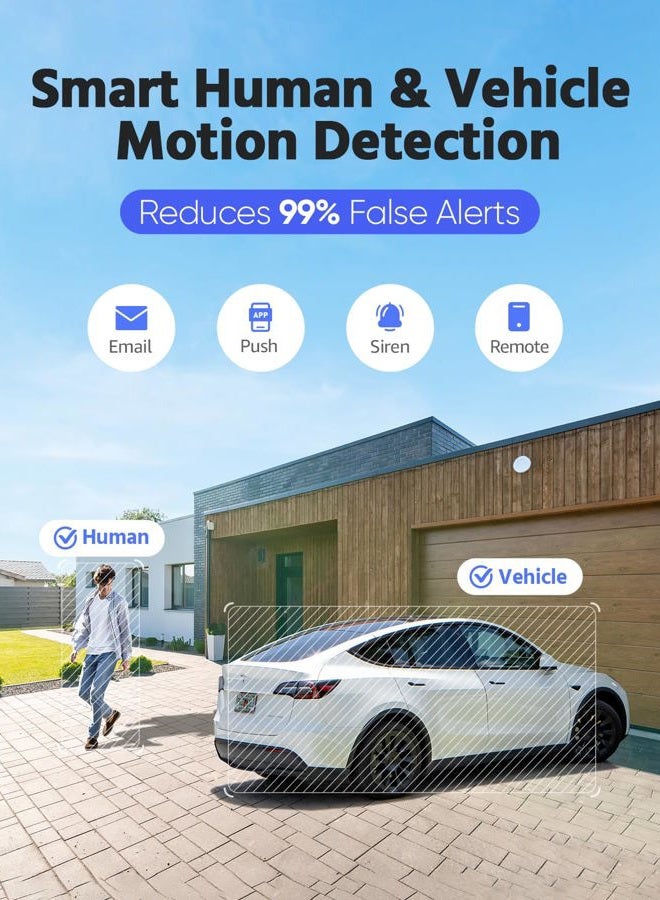 ANNKE FCD800 PoE Security Camera Outdoor with Dual Lens 180° Filed of View, 8MP IP Surveillance Camera Support Color Night Vision, Person/Vehicle Detection, Two-Way Talk, Built-in SD Card Slot - Image 4