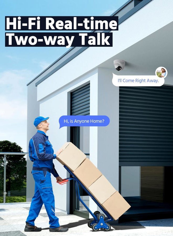 ANNKE FCD800 PoE Security Camera Outdoor with Dual Lens 180° Filed of View, 8MP IP Surveillance Camera Support Color Night Vision, Person/Vehicle Detection, Two-Way Talk, Built-in SD Card Slot - Image 5