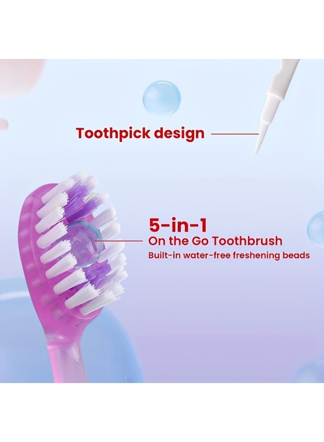 SNAIL 5 in 1 Mini Brush No Rinsing Brush On The Go Peach 10 ct - Image 2