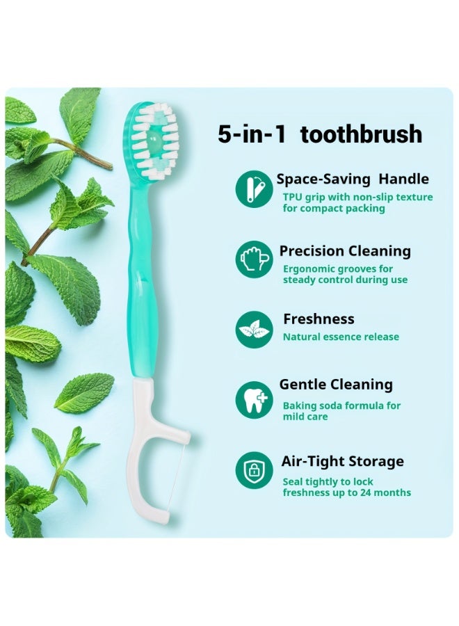 SNAIL 5 in 1 Mini Brush No Rinsing Brush On The Go Peach 10 ct - Image 4