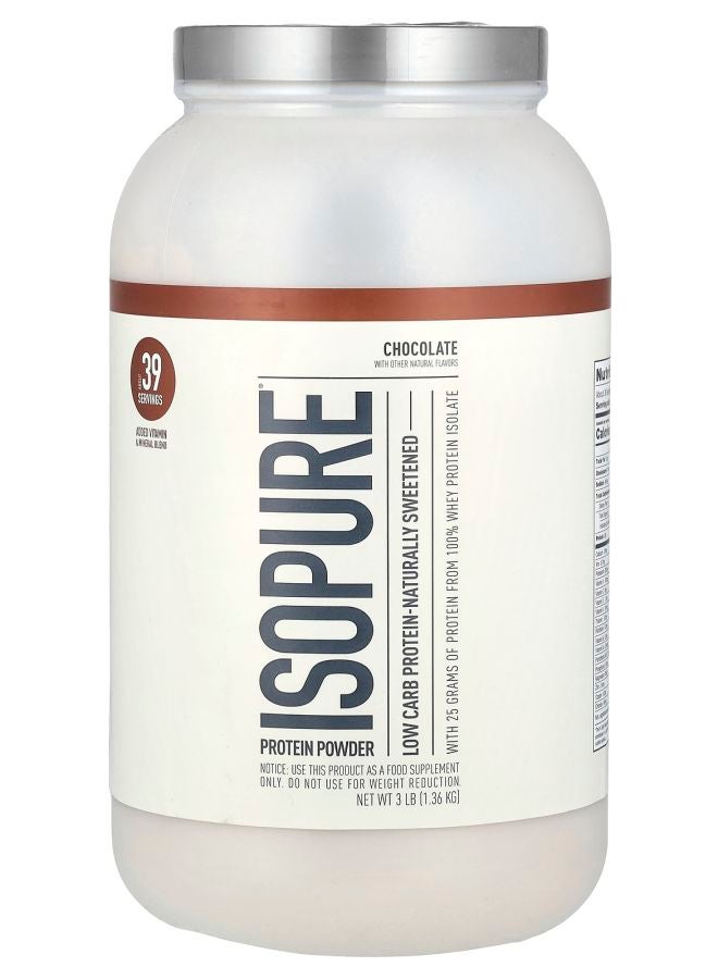Isopure Low Carb Protein Powder Chocolate 3 lb (1.36 kg)