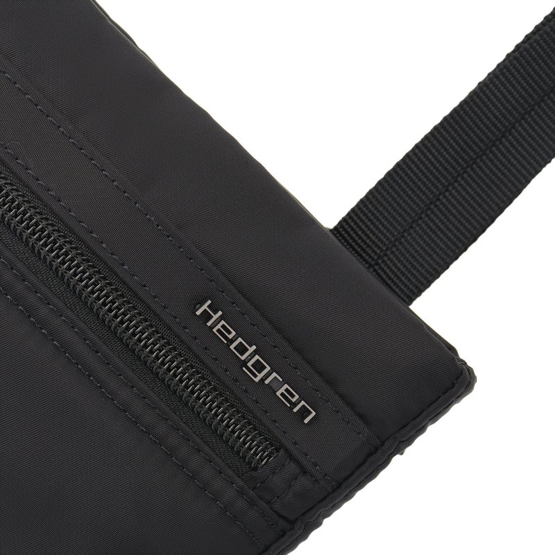 Hedgren LEONCE Crossbody Bag - RFID Protection, Zip Lock, Pen & Slip Pockets, Water-Repellent, 0.92L - Black - Image 4