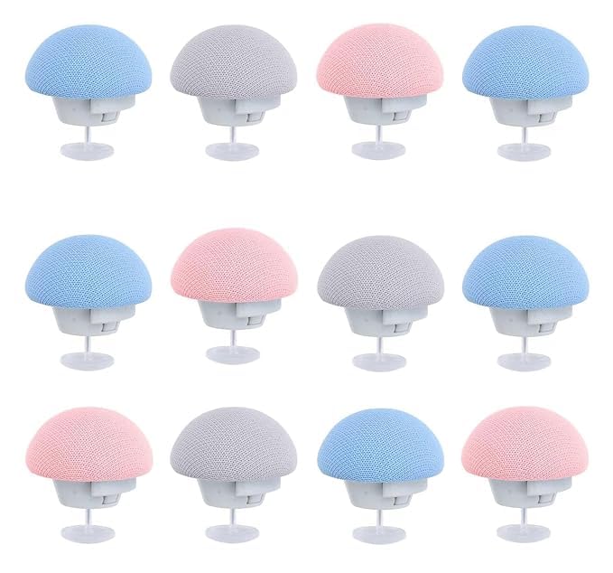 thriftkart Thriftkart Mushroom Shaped Bed Sheet Clips - Set of 12 | Duvet Cover Holding Clips | Bedsheet Gripper, Non - Slip Cover Fixator & Comforter Holder | One - Key Unlock for Blanket, Curtains & Socks  - Image 1