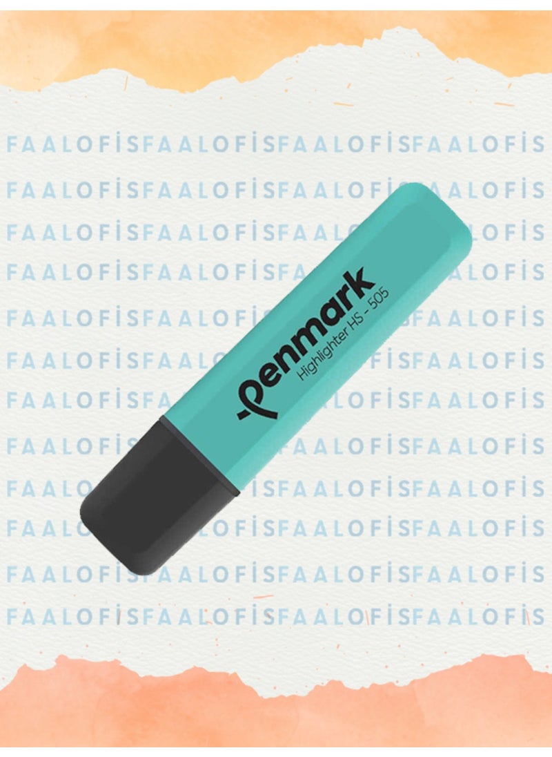 PENMARK - HS-505 Refillable Highlighter Pen Pastel Colors 5 Pieces - Image 1
