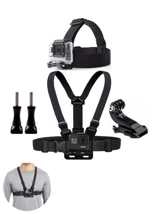 Chest Mount Harness Chesty Vest Head Mount Strap for Action Camera Compatible with GoPro Hero 11/ 10/ 9/ 8/ Max/ Go Pro Hero 7/ 6/ 5/ 4/  Session/ 3+/ 3/ Hero (2018)/ Fusion/ DJI Osmo/ AKASO - pzsku/ZC74631F25637A735951BZ/45/_/1723622793/b11303fd-d95c-4e1f-ba06-70388a1f338e