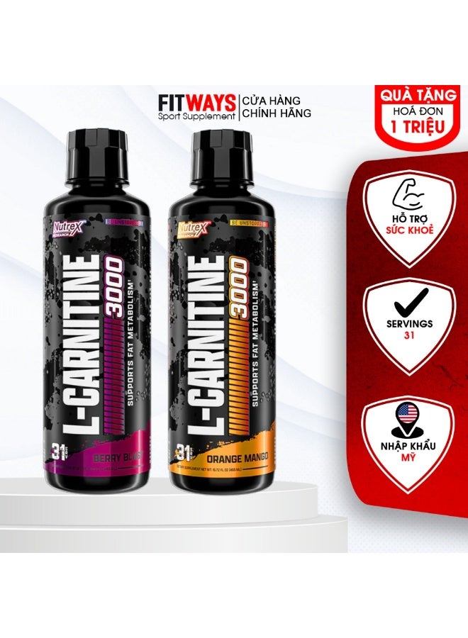نورتكس ريسيرش سائل كارنيتين 3000 برتقال ومانجو 465 مل - Image 5
