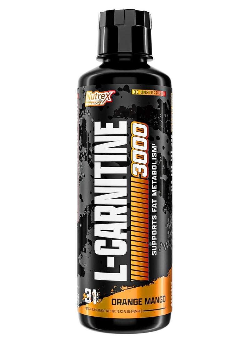 Nutrex Research Carnitine Liquid 3000 Orange Mango 465ml  - Image 1