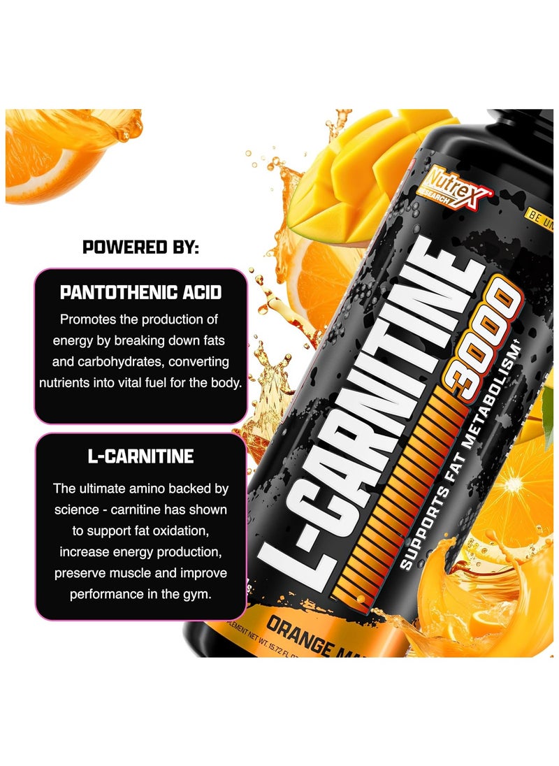 Nutrex Research Carnitine Liquid 3000 Orange Mango 465ml  - Image 3
