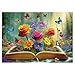 Larkipuzz Magic Books Flower Puzzles for Adults 1000 Pieces Fantasy Butterfly Wildflower Jigsaw Puzzle Beautiful Colorful Plant Forest Floral Garden Rose Daisy Puzzle - Image 4