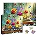 Larkipuzz Magic Books Flower Puzzles for Adults 1000 Pieces Fantasy Butterfly Wildflower Jigsaw Puzzle Beautiful Colorful Plant Forest Floral Garden Rose Daisy Puzzle - Image 2