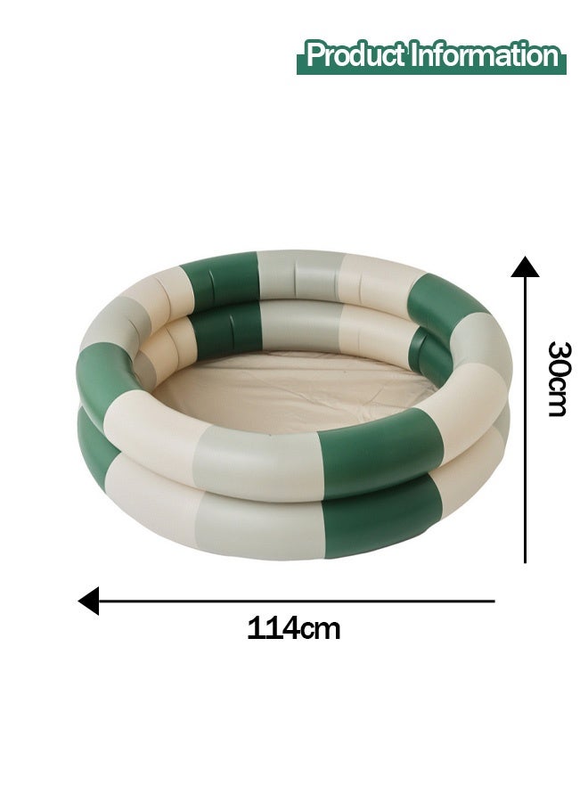 Generic Round children's inflatable swimming pool—114cm large size environmentally friendly material garden indoor dual-use floating toys parent-child interaction toys - Image 5