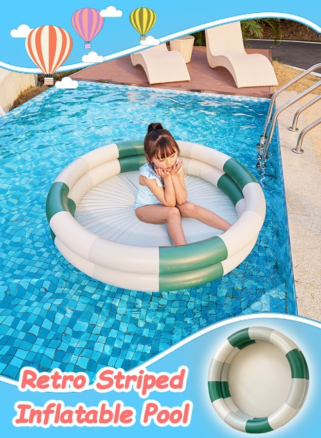 Generic Round children's inflatable swimming pool—114cm large size environmentally friendly material garden indoor dual-use floating toys parent-child interaction toys - Image 4