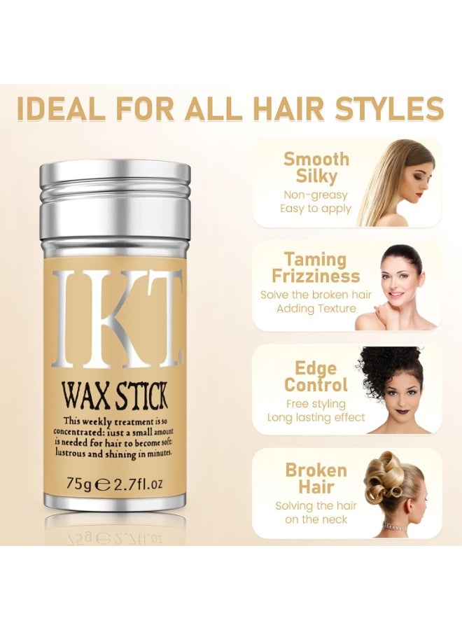 IKT Hair Styling Wax Stick for Smooth Wigs, Non-Greasy Styling Solution for Flyaways, Edges, and Frizz - 75g Pack of 1 - Image 3