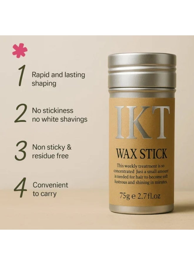 IKT Hair Styling Wax Stick for Smooth Wigs, Non-Greasy Styling Solution for Flyaways, Edges, and Frizz - 75g Pack of 1 - Image 2