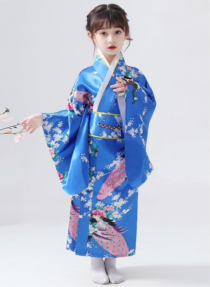 فستان الياباني التقليدي رداء كيمونو للأطفال زي البنات - Image 3