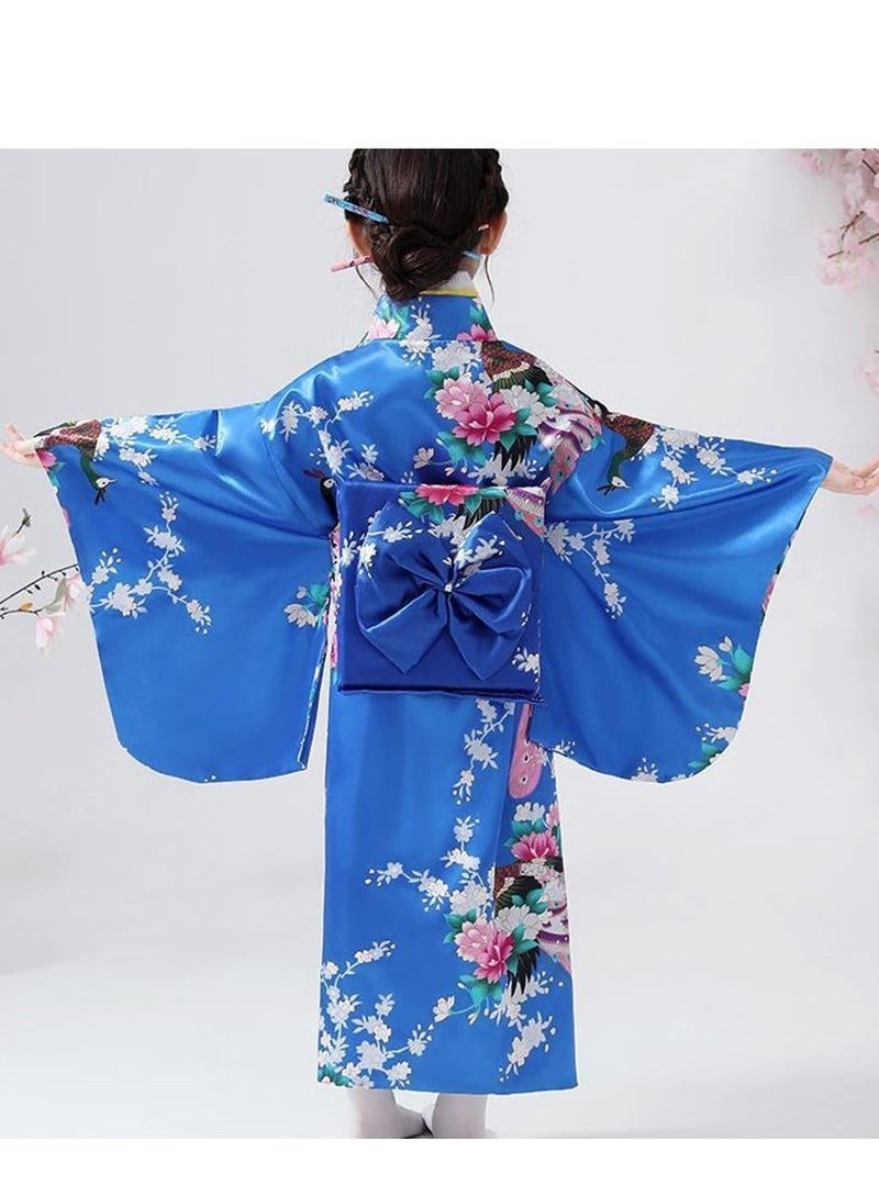 فستان الياباني التقليدي رداء كيمونو للأطفال زي البنات - Image 4