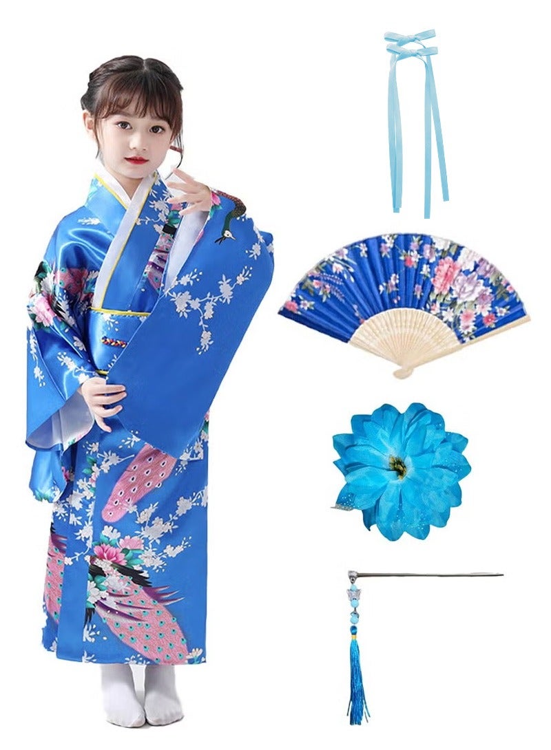 فستان الياباني التقليدي رداء كيمونو للأطفال زي البنات - Image 1