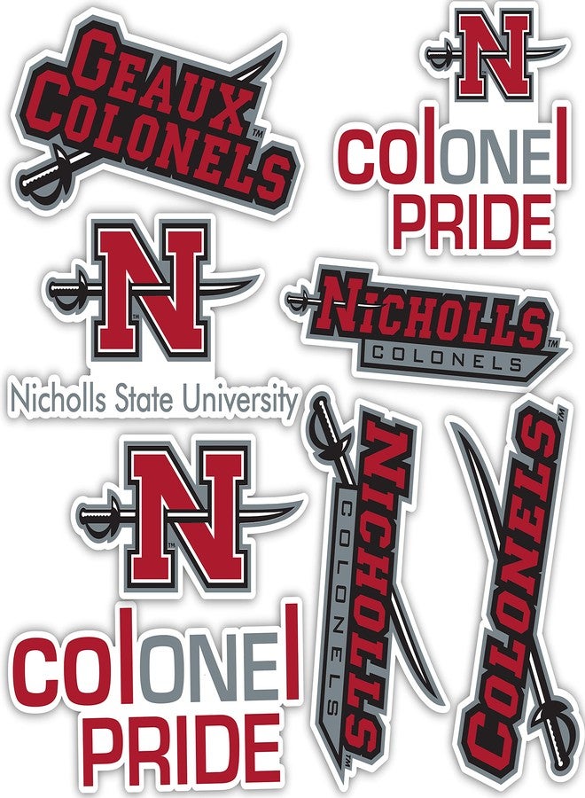 Desert Cactus Nicholls State University Sticker Colonels Geaux Sticker Vinyl Decals Laptop Water Bottle Car Scrapbook Sheet T2 (Type 2) - Image 1
