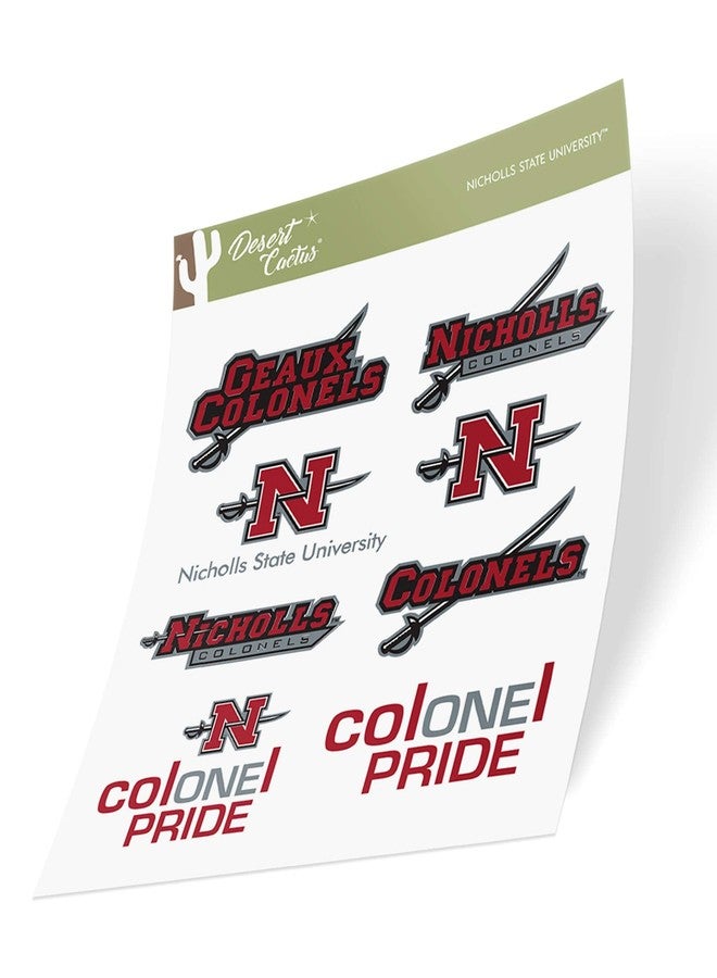 Desert Cactus Nicholls State University Sticker Colonels Geaux Sticker Vinyl Decals Laptop Water Bottle Car Scrapbook Sheet T2 (Type 2) - Image 3