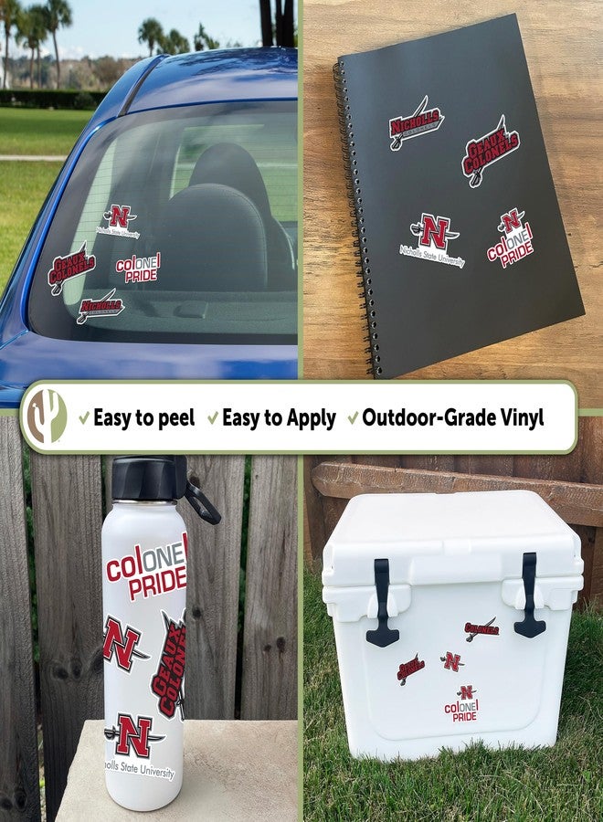 Desert Cactus Nicholls State University Sticker Colonels Geaux Sticker Vinyl Decals Laptop Water Bottle Car Scrapbook Sheet T2 (Type 2) - Image 2