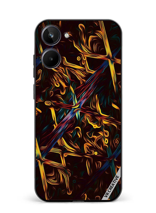 VR CREATIVE Protective Case Cover For Realme 10 Abstract Design Multicolour - Image 1