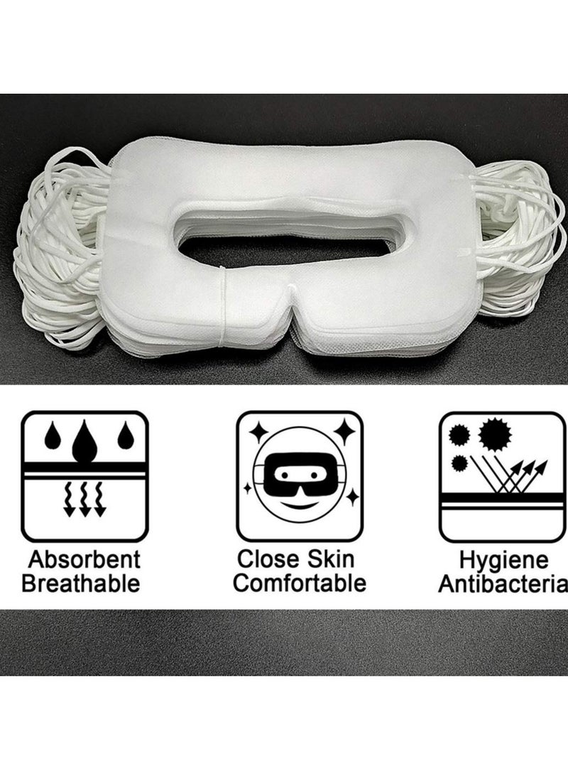 Disposable VR Eye Masks for Oculus Quest 2 - Skin-Friendly, Breathable, Soft, Comfortable, and Hygienic Universal VR Masks (White, 100 Pack) - Image 3