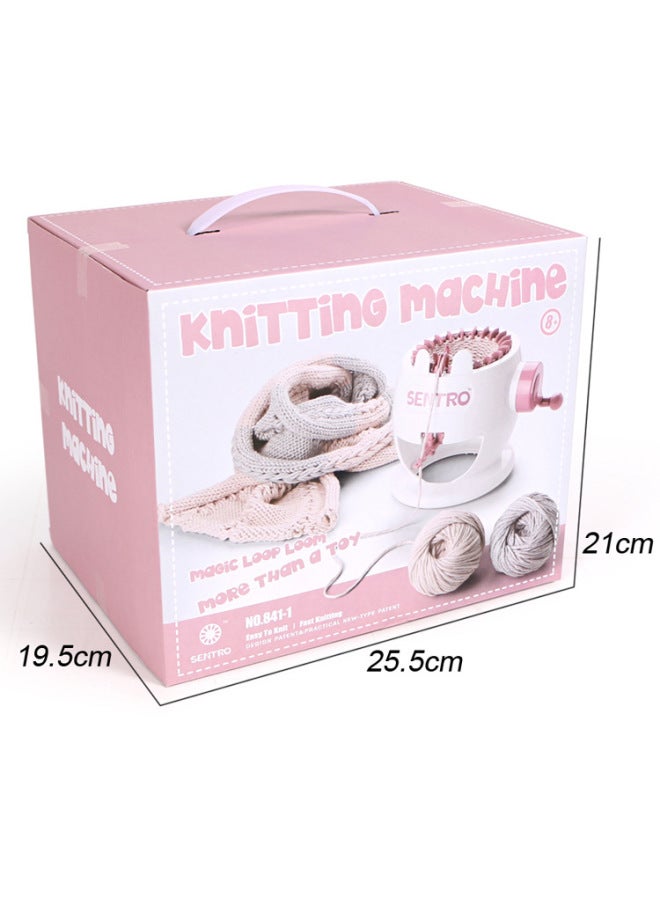 Children's Diy Hand-cranked Wool Knitting Machine Series Wool Yarn Hat Scarf Socks Knitter Toy For Creative Play-Color:835  - Image 5