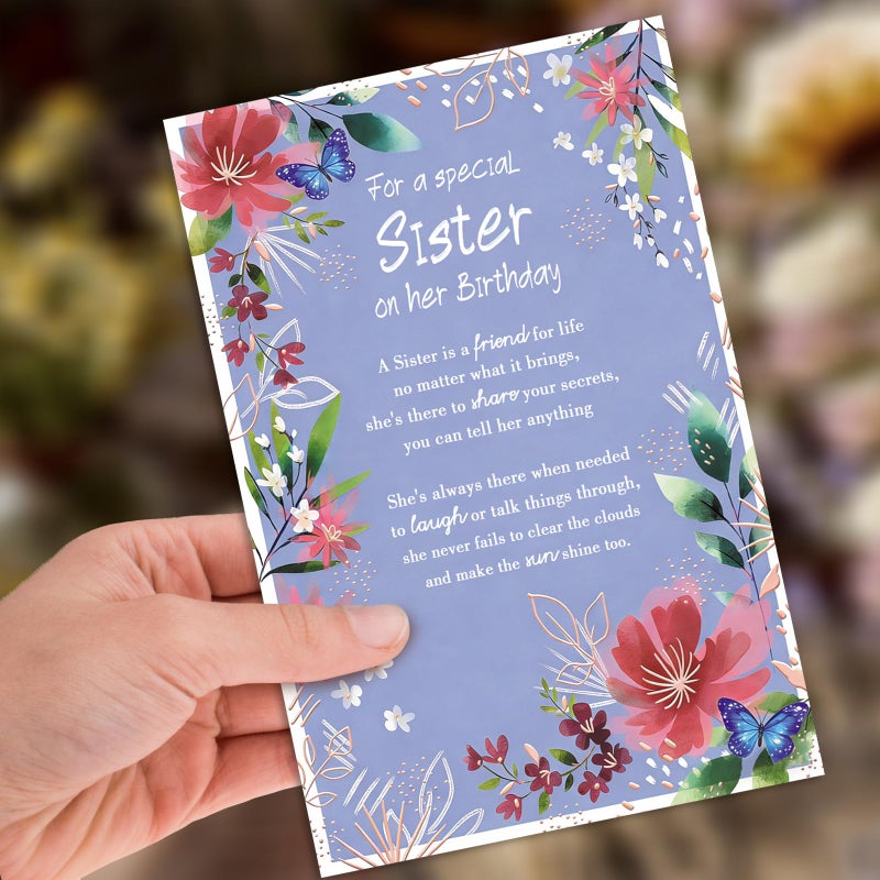 HEJOYN Sister Birthday Cardï¼ŒHappy Birthday Cards & Gift for Sister - Image 5