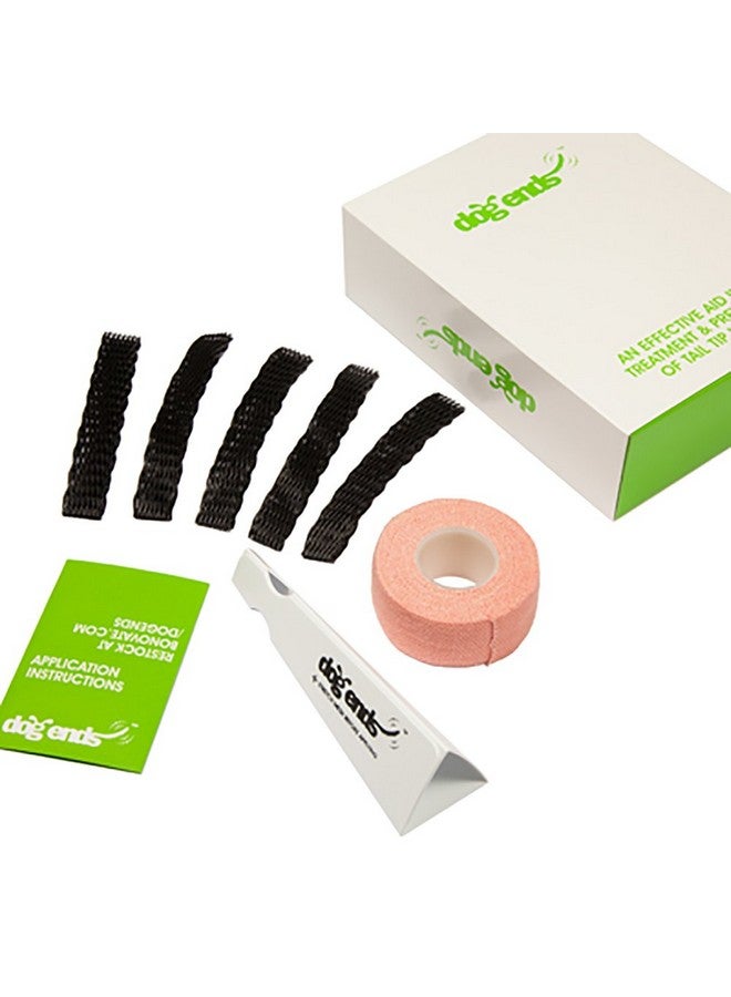 JorVet Dog Ends Tail Injury Care Kit | Soft Mesh Wraps to Protect & Heal Wagging Tails | Lightweight, First Aid Solution with Applicator & Tape | Comfortable for All Dog Breeds | Black | 7 Piece Set - Image 1